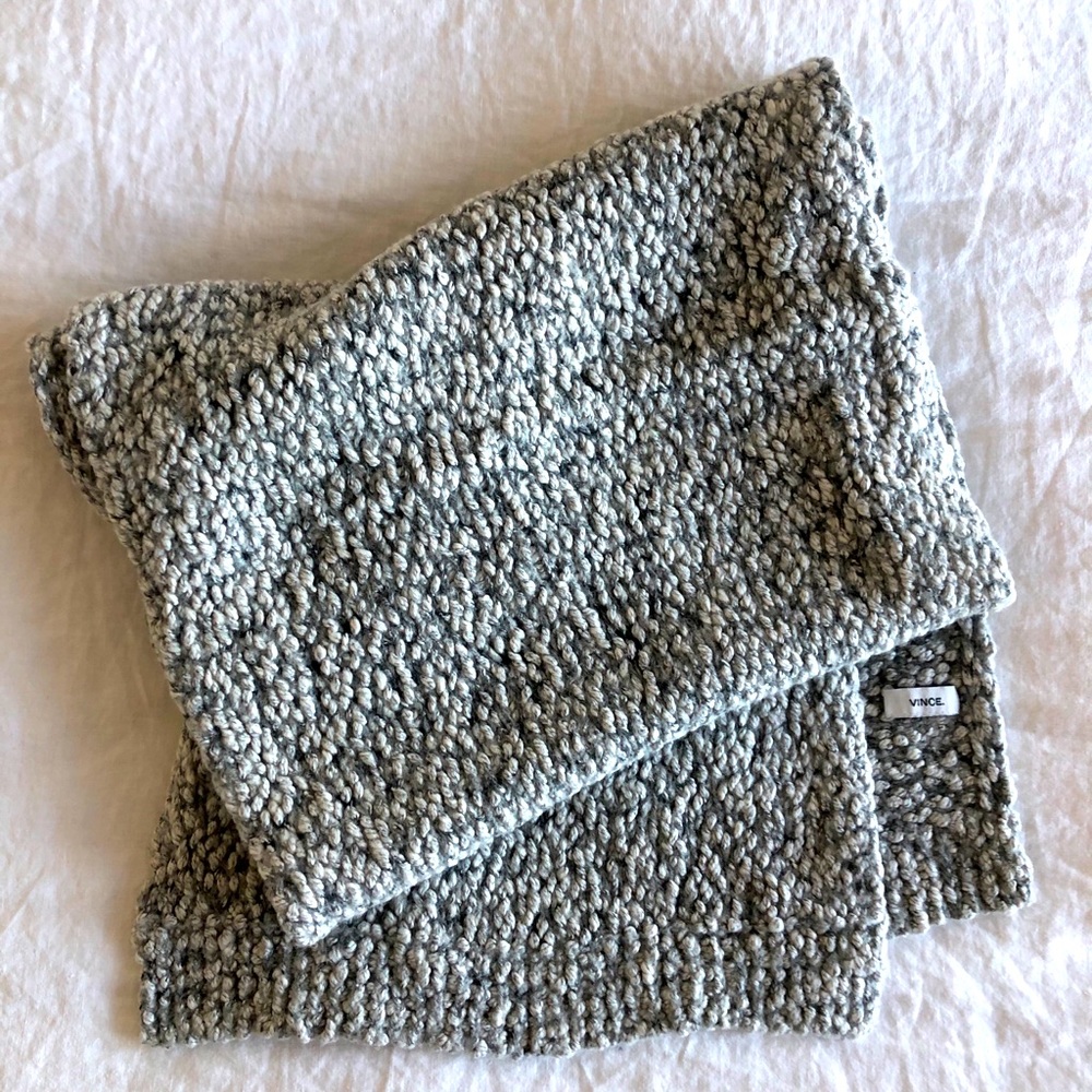 Vince cozy gray wrap scarf